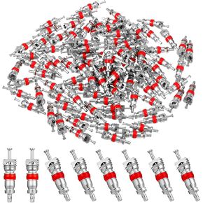 100Pcs Tyre Tire Valve Cores Replacement, Standard Valve Stem Core Part, Tire ValveStems Standard ValveCore, Universal for Most Models of Cars, Trucks, Motorcycles and Bicycles