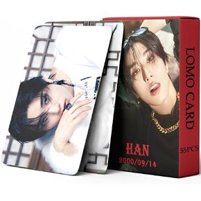 Stray Kids Photocards Kpop Stray Kids HOP Album Cards 55PCS SKZHOP HIPTAPE 合(HOP) Photo Cards StrayKids Merch Felix Photocards Hyunjin Photo Cards Gift for STAY Boys and Girls (CHANGBIN)
