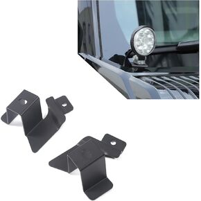 for Hummer EV Accessories Hood Light Mount Brackets, Ditch Light Brackets Front A-Pillar LED Pods Mounts LED Cube Work Light Pods Mounting Brackets Compatible with Hummer EV 2024+ (Black)