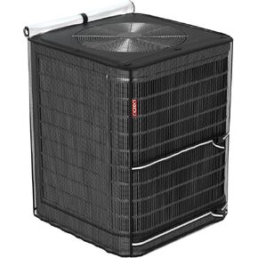 LXKCKJ Air Conditioner Cover for Outside Units - 420D Waterproof Air Conditioner Protection Covers for Window Unit - Winter AC Covers Fits AC Condensing HVAC Unit(Black&Green-24''LX24''WX30''H)