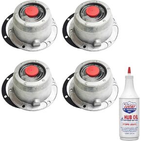 Torque 4 PCS 3404195 Aluminum Hub Caps for Trailer Axle Replaces Stemco 340-4195