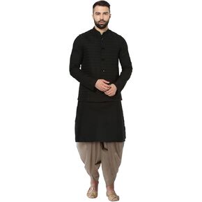 Men's Kurta with Elastic Dhoti Pants, Ethnic Indian Traditional Festive Wear