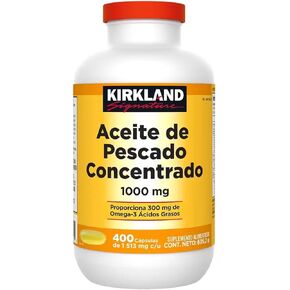 Kirkland Signature Fish Oil Concentrate with Omega-3 Fatty Acids, 400 Softgels, 1000mg