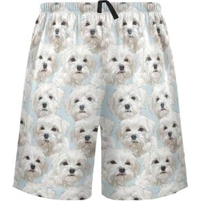 Men's Pajama Bottoms, Colorful Pattern Sleep Pajamas Shorts Sleepwear Lounge Wear Short Pants