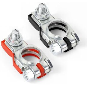 1 Pair Battery Terminal Connector, Positive & Negative Car Battery Terminal Connectors Replace OEM#243407F000 243407F001, Compatible with Maxima, Sentra, Murano, Altima