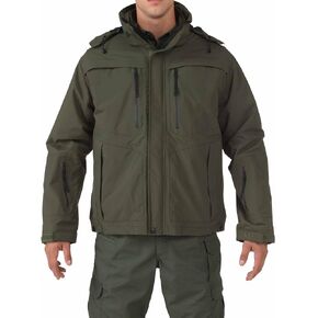 5.11 Tactical Men's Valiant Duty Jacket, TacTec System Compatible, YKK Aquaguard, Black, M, Style 48153 in Saudi Arabia