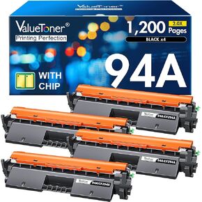 Valuetoner Compatible Toner Cartridge Replacement for HP 94A Toner Cartridge Black CF294A for Pro MFP M118dw,M148dw, M148fdw, M148, M118 Printer (Black, 4-Pack)