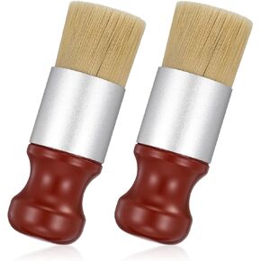 2Pcs Leather Brush, Leather Cleaning Brush with Wood Handle, Wood Sofa Repair Brushes, Salve Bruch for Furniture Home(Salve Not Include)