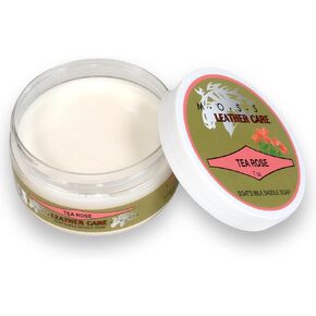 M.O.S.S. Saddle Soap - 7oz Natural Goat’s Milk & Glycerin Soap For Saddles, Cleans & Conditions Leather, Gentle for Tack, Saddles & Boots, Tea Rose Scent