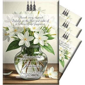 أكياس معطرة ياسمين (4 عبوات)-30 جرام لكل منها-عطر طازج طويل الأمد للأدراج والخزائن والسيارات والطيران-حزم مزيل الروائح السرية