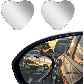 Heart Shaped Blind Spot Mirrors 2 Pack,360° Rotatable Side Mirror Blindspot for Improving Visibility and Enhancing Road Secure,Universal Wide Angle Blindspot Mirror for Car