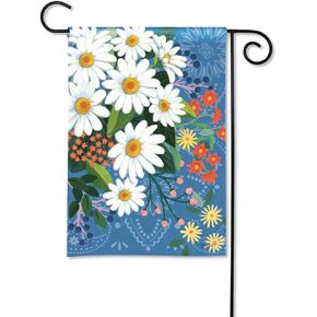 Studio M Bandana Daisies 18 x 12 Inches, Double Sided Design, Weather & UV/Fade Resistant Polyester, Outdoor Flag Decoration for Garden, Yard, Porch