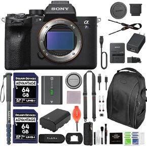 Sony a7S III Mirrorless Full Frame Camera Bundle with Extra Battery, Dually Charger, Backpack, 2X 64GB SDXC Memory Card, More | Sony Alpha 7S III in Saudi Arabia
