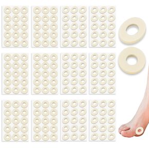 180 Pcs Corn Cushions for Toes and Feet, Oval & Round Shapes Self-Stick Adhesive Latex Foam Pads, Corns, Blisters and Feet From Pressure and Friction, Callus Cushions for Foot Comfort and Pain Relief