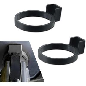 Pack-2 Tesla Supplementary Power Lock Ring, Anti-Theft and Anti-Pull Safety Protector, PC Engineering Plastic New Energy Vehicle Auxiliary Power Adapter, Compatible with Tesla (Black)