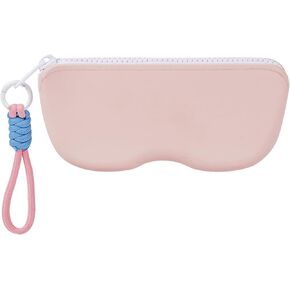 Linkidea Extra Silicone Grics Sunglasses Case مع حزام يدوي ، نظارات شمس السوستة النظارات المنظم كيس ناعم متوافق مع Celine CL40227U voerssace VE4395 GUCC1 GG0595S GG0875S