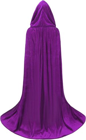 Unisex Adults Hooded Cloak Long Velvet Cape Halloween Cosplay Costumes in Saudi Arabia