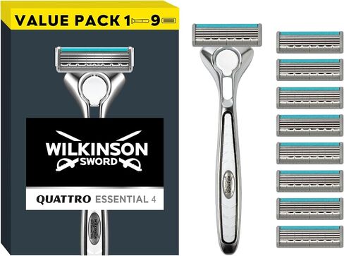 Wilkinson Sword Quattro Titanium Sensitive Razor Blades - Pack of 8 Blades in Kuwait