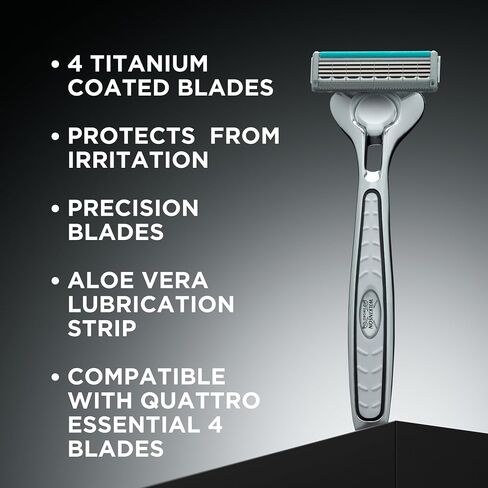 Wilkinson Sword Quattro Titanium Sensitive Razor Blades - Pack of 8 Blades in Kuwait