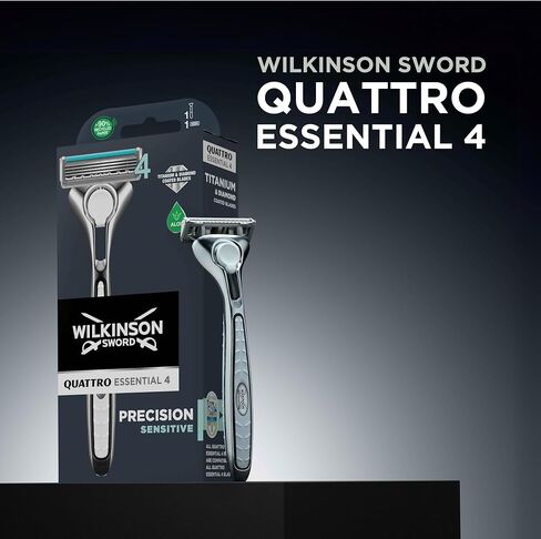 Wilkinson Sword Quattro Titanium Sensitive Razor Blades - Pack of 8 Blades in Kuwait