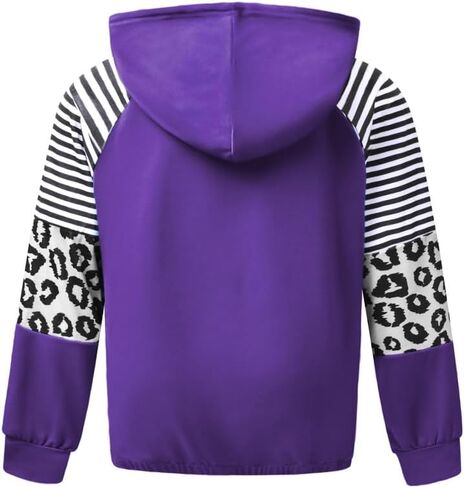 Mirawise Girls Long Sleeve Hood Shirts Tops Lightweight Hoodie Sweatshirt Top Loose Fit 4-13Y in Kuwait