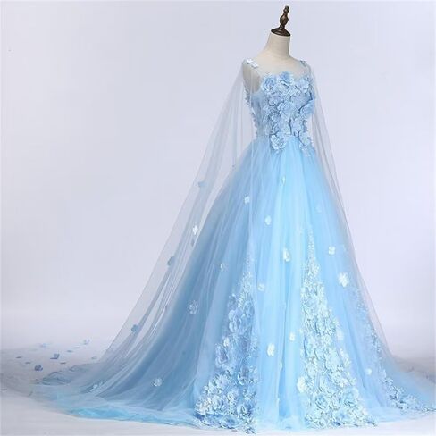 YJNXHN Women's 3D Floral Quinceanera Dresses Sweet 15 16 Prom Ball Gown Evening Party Dress in Saudi Arabia