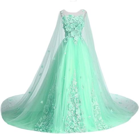 YJNXHN Women's 3D Floral Quinceanera Dresses Sweet 15 16 Prom Ball Gown Evening Party Dress in Saudi Arabia