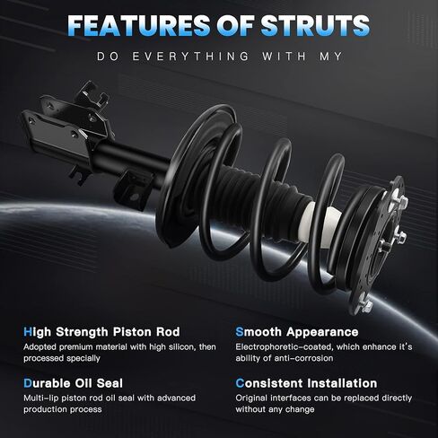 ECCPP COMMANT STRUTS Spring Assembly Struts Struts Excorber Form for 2007 2008 2009 2010 2011 2012 2013 for Nissan Altima Set of 2 in Kuwait