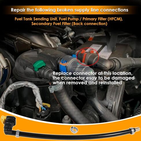 بالنسبة إلى Ford F250 F350 F450 F550 6.7L Powerstroke Diesel 2011-2022 طقم إصلاح خط الخزان لتصفية الوقود ، استبدل HC3Z9J338 (في المرشح/الخزان/المضخة) in Saudi Arabia