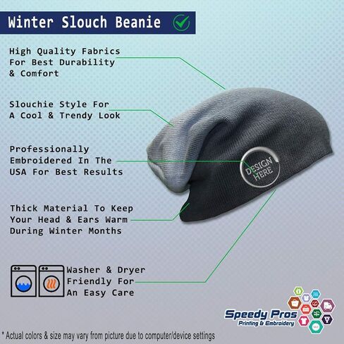 Speedy Pros Slouchy Beanie for Men Norway Embroidery Winter Hats Cotton Women Skull Cap in Saudi Arabia