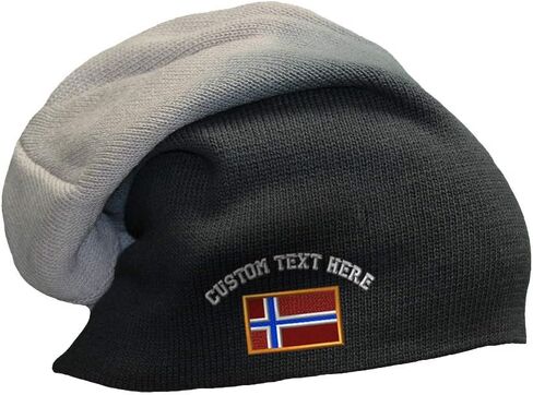 Speedy Pros Slouchy Beanie for Men Norway Embroidery Winter Hats Cotton Women Skull Cap in Saudi Arabia
