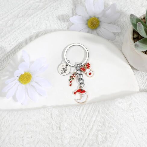 Merry Christmas Keychain,Featuring Santa,Candy Bar,Reindeer for Son,Boyfriend,Husband,Dad,Daughter,Mom in Kuwait