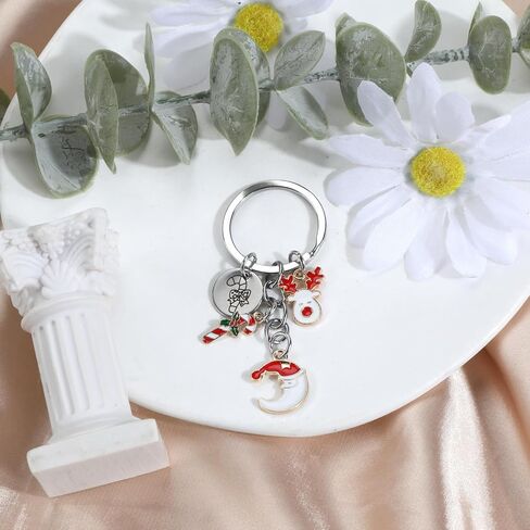 Merry Christmas Keychain,Featuring Santa,Candy Bar,Reindeer for Son,Boyfriend,Husband,Dad,Daughter,Mom in Kuwait