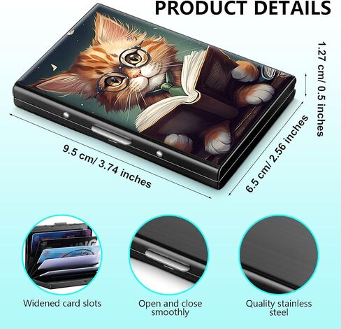 Metal Wallet,Credit Card Holder for Women Men,Small Card Holder Wallet,RFID Blocking Credit Card Protector Hard Card Case with 6 Slots Wallet Gift for Men and Women-Red Cardinal Bird in Saudi Arabia