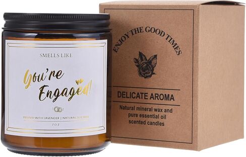 Mr & Mrs Candle - 7oz, Wedding Bridal Shower Gifts for Couple, Engaged Candles for Newlyweds, Handmade Lavender Scented Engagement Candle for Bride and Groom in Saudi Arabia