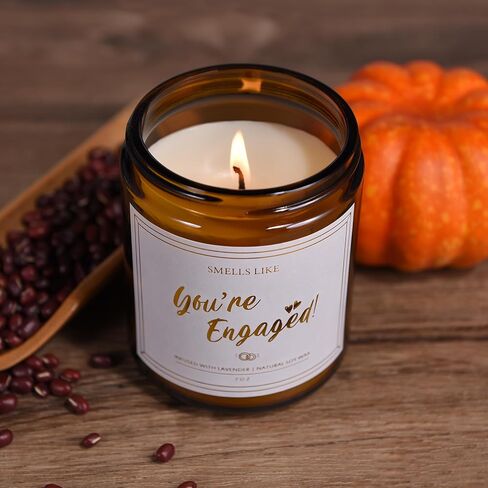 Mr & Mrs Candle - 7oz, Wedding Bridal Shower Gifts for Couple, Engaged Candles for Newlyweds, Handmade Lavender Scented Engagement Candle for Bride and Groom in Saudi Arabia