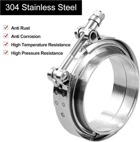 2.5" V Band Female Clamp with Male Female Flange Stainless Steel 1PC in Saudi Arabia