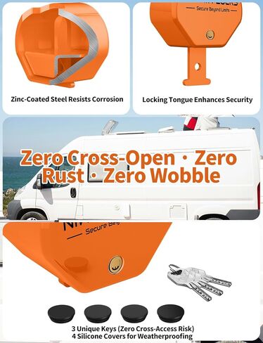 قفل عقار مقطورة ثقيلة-ملائمة عالمية 1-7/8 "2" 2-5/16 "مقرنات | مضاد لسان RV قفل لسان الشاحنة | تصميم أمن الصلب الهيكلي (أسود) in Kuwait