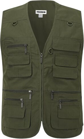 Mens Outdoor Casual Vest Summer Lightweight Multi Pockets Multifunction Gilets in Saudi Arabia