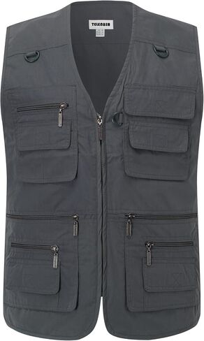 Mens Outdoor Casual Vest Summer Lightweight Multi Pockets Multifunction Gilets in Saudi Arabia