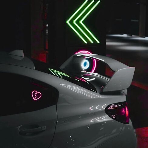 Blueshyhall Car LED Ambient Light, Triangle or Back Window Light, Interior Atmosphere Decor for Car, Bedroom, Party (Pink Heart Pattern) in Saudi Arabia