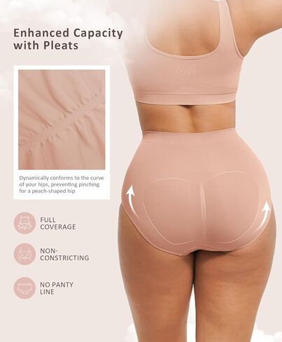 FeelinGirl Tummy Control Underwear for Women Seamless Body Shaper Panties Hid Waist Shaping Shapewear Girdle Briefs in Saudi Arabia