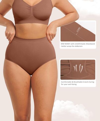 FeelinGirl Tummy Control Underwear for Women Seamless Body Shaper Panties Hid Waist Shaping Shapewear Girdle Briefs in Saudi Arabia