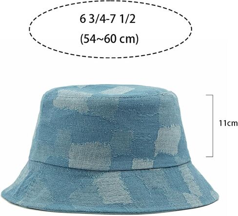 Denim Bucket Hats for Women Men Cute Jean Hat Packable Outdoor Sun Cap in Saudi Arabia