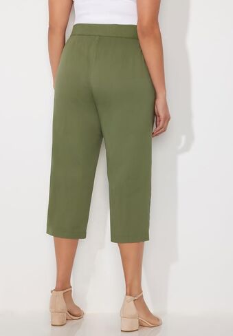 Catherines Women's Plus Size Knit Waist Cargo Capri in Kuwait
