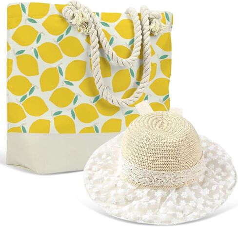 Beach Bag Sun Straw Hat, Tote Bag for Women Friends Travel Gifts, Aloha Bags Waterproof Travel Vacation Essentials in Kuwait
