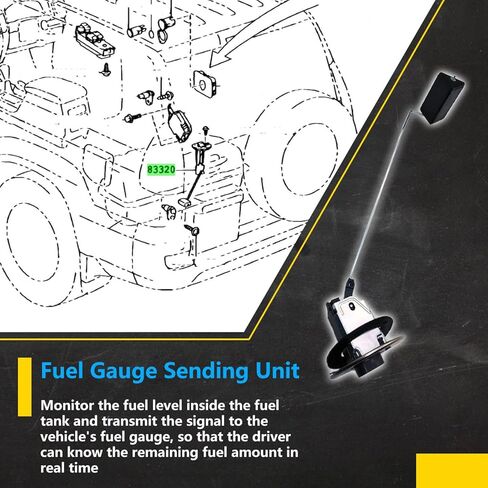 83320-80179 وحدة إرسال قياس الوقود ، متوافقة مع Toyota 4runner 1990-1995│pickup Truck 1991-1995 وحدة إرسال خزان الوقود 2.4L 3.0L 4x4 استبدال 83320-80179 8332080179 in Kuwait