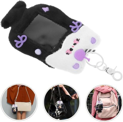 Safigle Plush Photocard Holder keychain K- Keyring Cute Rabbit Abbit Card Card Card Cover Cover Cover for K- الألبوم الضوئي ، الشارة ، بطاقة الائتمان (الأصفر) in Kuwait