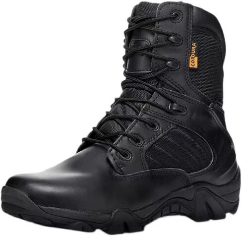 RORUN 8 Men's Women's Military Tactical Work Boots Side Zipper Motorcycle Combat Swat Desert Boots Casual Hiking Boots Hiking Trekking Backpacking Mountaineering Outdoor Shoes in Kuwait