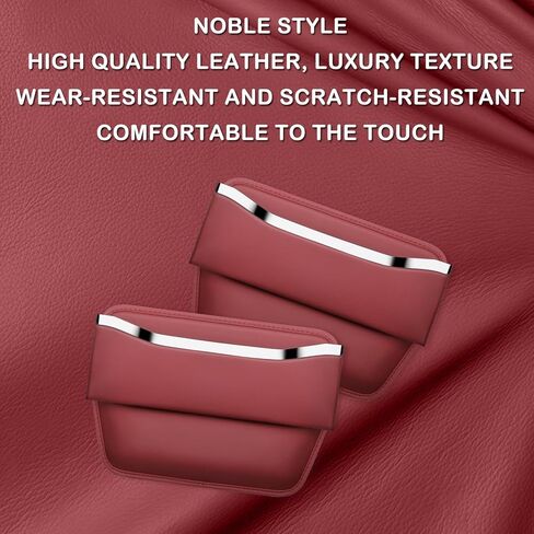 HOLDCY Car Seat Gap Filler Organizer - Leather Console Side Pocket Seat Storage - Stylish and Practical Car Accessories for Cars,SUV,Truck (Black - 1 Pack) in Kuwait